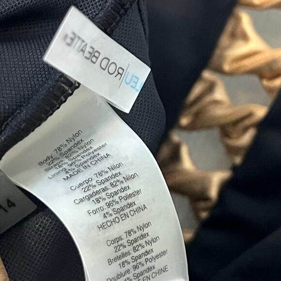 Bleu Rod Beattie Twister High Neck Cut Out One Piece Swimsuit Size 14 MWT - Picture 10 of 12